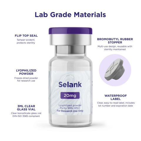 Selank 20mg Peptides - Thumbnail 5