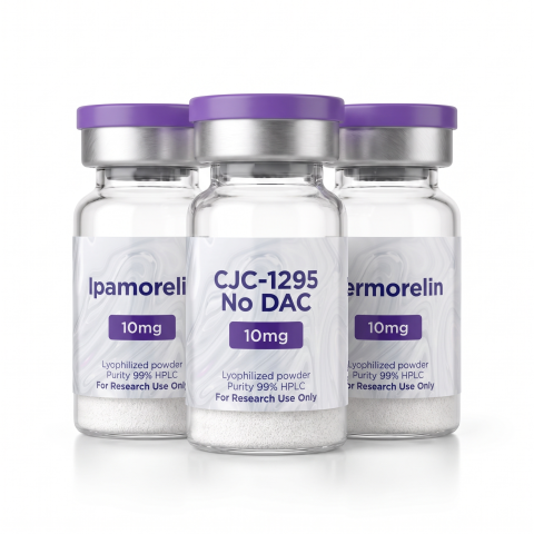 CJC-1295 w/o DAC 10mg + Ipamorelin 10mg + Sermorelin 10mg Research Kit — GH Secretagogue Peptides - Thumbnail