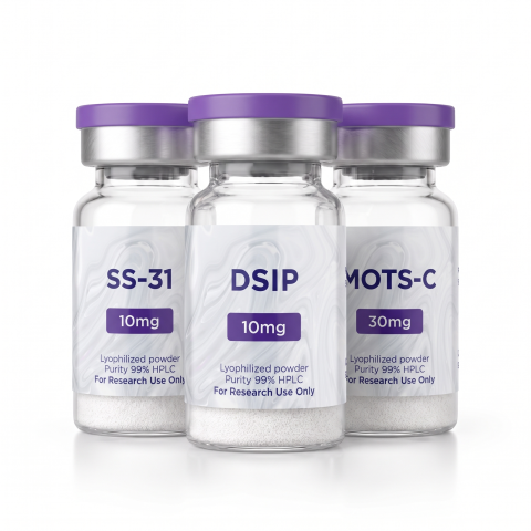 Matrix & Mitochondrial Research Kit — DSIP 10mg + SS-31 10mg + MOTS-C 30mg Peptides - Thumbnail