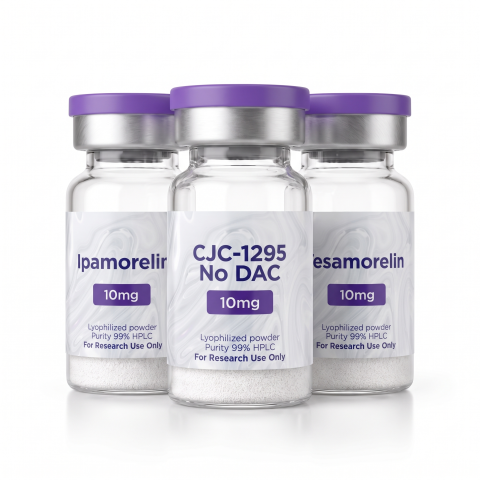 CJC-1295 w/o DAC 10mg + Ipamorelin 10mg + Tesamorelin 10mg Research Kit — GH Secretagogue Peptides - Thumbnail