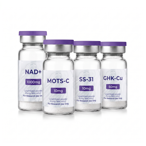 Multi-Compound Research Kit — NAD⁺ 1,000mg + MOTS-C 10mg + SS-31 10mg + GHK-Cu 50mg Peptides - Thumbnail