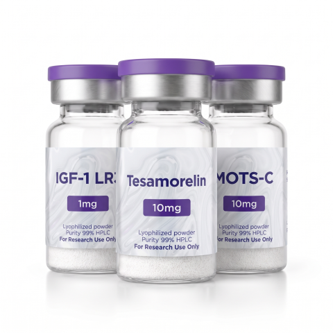 Elite Performance Research Kit — Tesamorelin 10mg + IGF-1 LR3 1mg + MOTS-C 10mg Peptides - Thumbnail