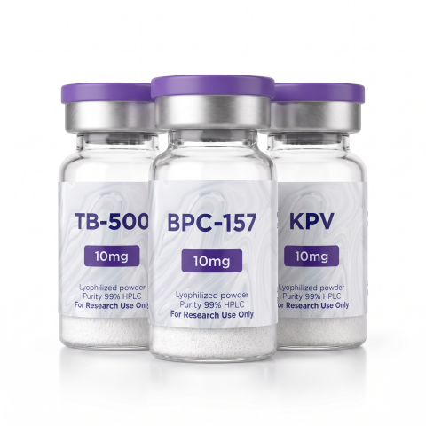 Three-Compound Matrix Research Kit — BPC-157 10mg + TB-500 10mg + KPV 10mg Peptides - Thumbnail