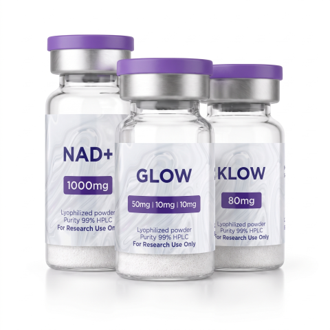 Cellular Aging Research Kit — Glow-70 + KLOW-80 + NAD⁺ 1,000mg Peptides - Thumbnail