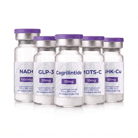 Multi-Pathway Research Kit — GLP-3 20mg + Cagrilintide + MOTS-C 10mg + NAD⁺ 1,000mg + GHK-Cu 50mg Peptides - Thumbnail